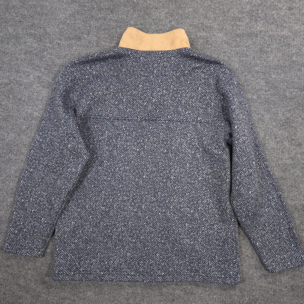 Southern Marsh Cascade Herringbone Pullover Mens L Washed Navy Fleece Sweater - Picture 4 of 8